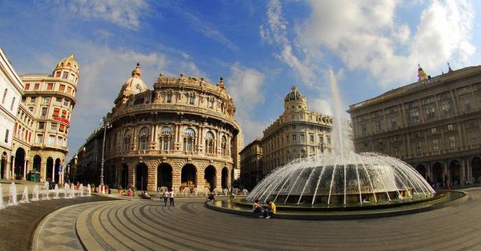 piazza de ferrari e la sua fontana