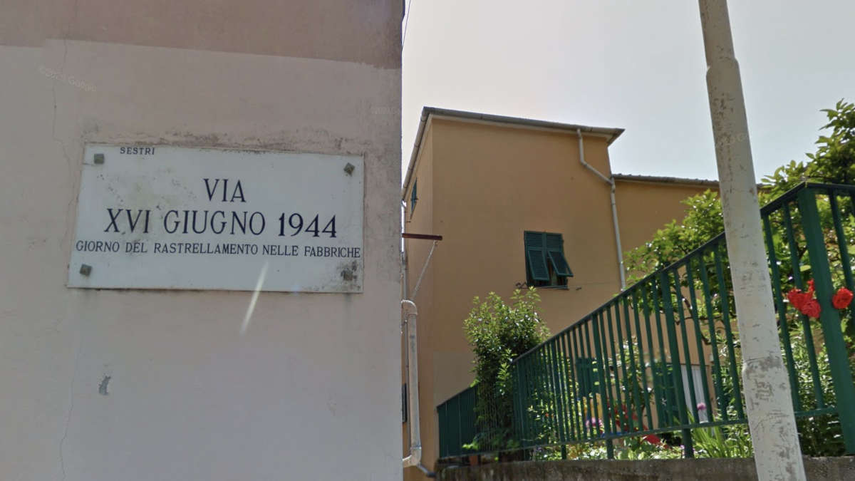 Via XVI giugno, Sestri, Genova - tramite Google Maps