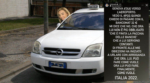 silvia salis taxi