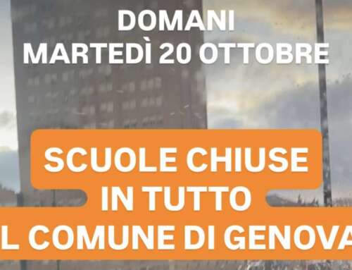 DOMANI SCUOLE CHIUSE A GENOVA