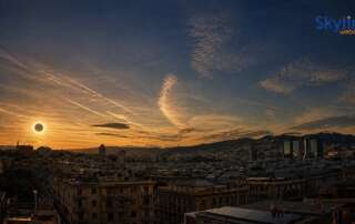 Eclissi solare del 12 agosto 2026 vista da Genova con webcam in diretta